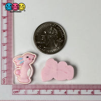 Bunny Rabbit Flat Back White Belly Charms 3 Colors Cabochons 10Pcs Playcode3 Llc Charm