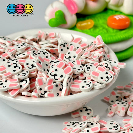 Bunny Rabbit Pink Ears Fake Sprinkles Easter Kawaii Fimo Cabochons Slices 10Mm Playcode3 Llc