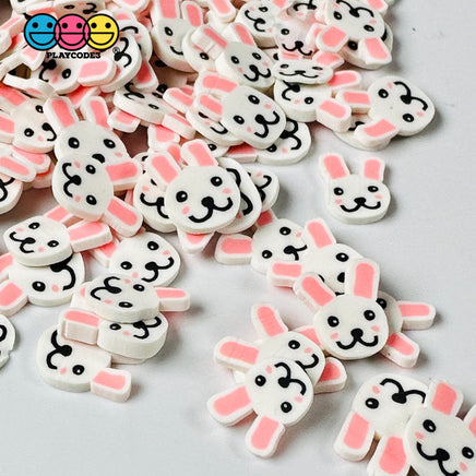 Bunny Rabbit Pink Ears Fake Sprinkles Easter Kawaii Fimo Cabochons Slices 10Mm Playcode3 Llc
