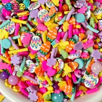 Bunny Rabbit Playground Peep Fimo Mix Beads Carrots Faux Sprinkle Fake Bake Easter Funfetti