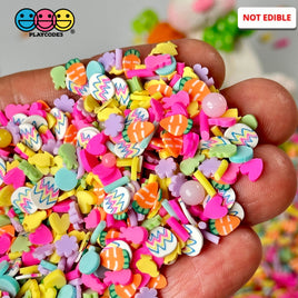 Bunny Rabbit Playground Peep Fimo Mix Beads Carrots Faux Sprinkle Fake Bake Easter Funfetti