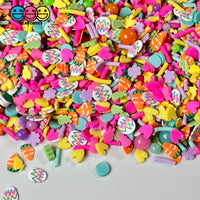 Bunny Rabbit Playground Peep Fimo Mix Beads Carrots Faux Sprinkle Fake Bake Easter Funfetti