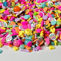Bunny Rabbit Playground Peep Fimo Mix Beads Carrots Faux Sprinkle Fake Bake Easter Funfetti