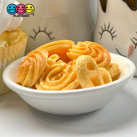 Butter Cookies Danish Faux Food Flatback Charms Cabochons Fake Dessert Cookie 12 Pcs Charm