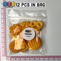 Butter Cookies Danish Faux Food Flatback Charms Cabochons Fake Dessert Cookie 12 Pcs Charm