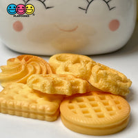 Butter Cookies Danish Faux Food Flatback Charms Cabochons Fake Dessert Cookie 12 Pcs Charm