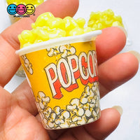 Buttered Popcorn Movie Buckets Charms Cabochon Fake Food 5 pcs Charm