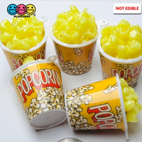 Buttered Popcorn Movie Buckets Charms Cabochon Fake Food 5 pcs Charm