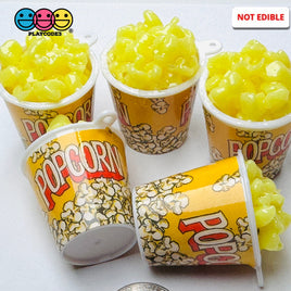 Buttered Popcorn Movie Buckets Charms Cabochon Fake Food 5 pcs Charm