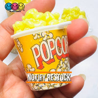 Buttered Popcorn Movie Buckets Charms Cabochon Fake Food 5 pcs Charm