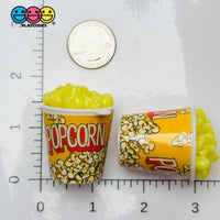 Buttered Popcorn Movie Buckets Charms Cabochon Fake Food 5 pcs Charm