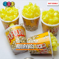 Buttered Popcorn Movie Buckets Charms Cabochon Fake Food 5 pcs Charm