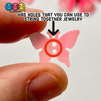 Butterfly Glitters Iridescent Pink With Holes Shaker Card Filler Glitter Butterflies Decoden