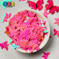 Butterfly Glitters Iridescent Pink With Holes Shaker Card Filler Glitter Butterflies Decoden