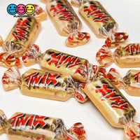 Candy Bar Snack Chocolate Caramel Cookie Mini Flatback Charm Fake Food Cabochons Charms 10 Pcs