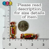 Candy Bar Snack Chocolate Caramel Cookie Mini Flatback Charm Fake Food Cabochons Charms 10 Pcs