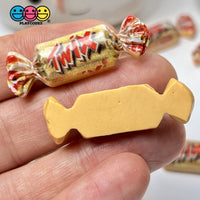 Candy Bar Snack Chocolate Caramel Cookie Mini Flatback Charm Fake Food Cabochons Charms 10 Pcs