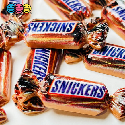 Candy Snack Chocolate Caramel Mini Flatback Charm Faux Food Cabochons Charms 10 Pcs