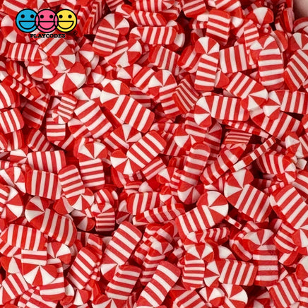 Candy Cane Peppermint Christmas Fimo Slice Fake Clay Sprinkles Funfetti 10Mm Playcode3 Llc 10 Grams