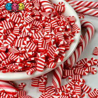 Candy Cane Peppermint Christmas Fimo Slice Fake Clay Sprinkles Funfetti 10Mm Playcode3 Llc Sprinkle