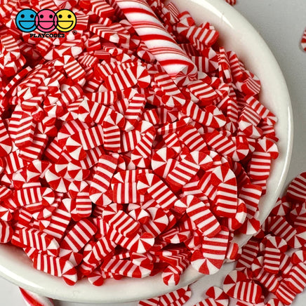 Candy Cane Peppermint Christmas Fimo Slice Fake Clay Sprinkles Funfetti 10Mm Playcode3 Llc Sprinkle