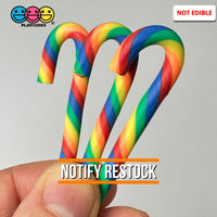 Candy Cane Rainbow Colors Swirl Fake Food Charm Resin Bake Cabochons 10 Pcs Playcode3 Llc