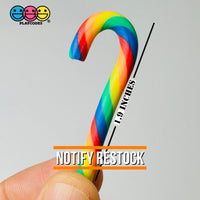 Candy Cane Rainbow Colors Swirl Fake Food Charm Resin Bake Cabochons 10 Pcs Playcode3 Llc