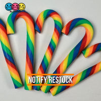 Candy Cane Rainbow Colors Swirl Fake Food Charm Resin Bake Cabochons 10 Pcs Playcode3 Llc