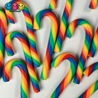Candy Cane Rainbow Colors Swirl Fake Food Charm Resin Bake Cabochons 10 Pcs Playcode3 Llc