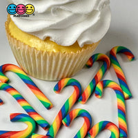 Candy Cane Rainbow Colors Swirl Fake Food Charm Resin Bake Cabochons 10 Pcs Playcode3 Llc
