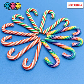 10Pcs 3D Candy Cane Charms 3 Types Charm
