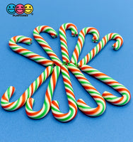 10Pcs 3D Candy Cane Charms 3 Types Christmas-Green/red