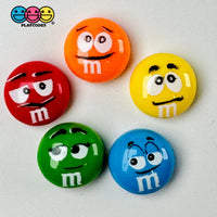 Fake Candy Chocolate Mm Kawaii Face Flatback Cabochons Decoden Charm 10 Pcs Playcode3 Llc