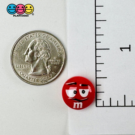 Fake Candy Chocolate Mm Kawaii Face Flatback Cabochons Decoden Charm 10 Pcs Playcode3 Llc