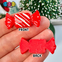 Candy Christmas Wrap Red Green Charm Fake Candies Flat Back Cabochons 2 Colors 10 Pcs Playcode3 Llc