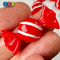 Candy Christmas Wrapped Hard Fake Candies Red Green Flat Back Charms Cabochons 2 Colors 10 Pcs