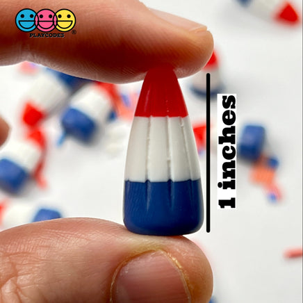Candy Corn 4Th Of July Colors Fake Food Realistic Candies Charm Cabochons 10 Pcs