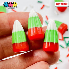 Candy Corn Christmas Colors Fake Food Realistic Candies Charm Cabochons 10 Pcs