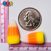 Candy Corn Fake Food Realistic Candies Charm Halloween Cabochons 10 Pcs