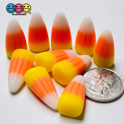 Candy Corn Fake Food Realistic Candies Charm Halloween Cabochons 10 Pcs