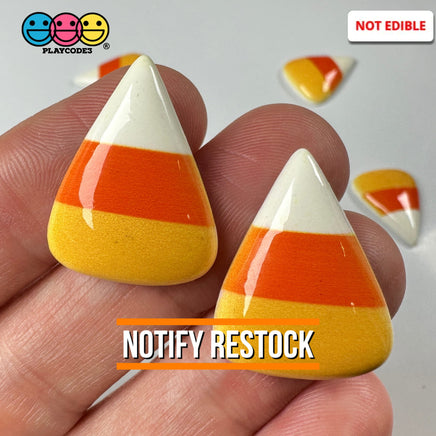 Candy Corn Flatback Charms Fake Food Cabochons Decoden Halloween Candies 10Pcs Charm