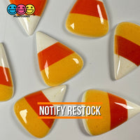 Candy Corn Flatback Charms Fake Food Cabochons Decoden Halloween Candies 10Pcs Charm