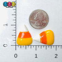 Candy Corn Flatback Charms Fake Food Cabochons Decoden Halloween Candies 10Pcs Charm