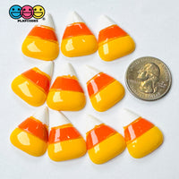 Candy Corn Flatback Charms Fake Food Cabochons Decoden Halloween Candies 10Pcs Charm