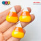 Candy Corn Flatback Charms Fake Food Cabochons Decoden Halloween Candies 10Pcs Charm