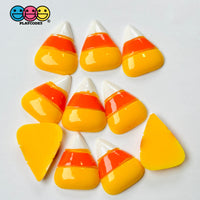 Candy Corn Flatback Charms Fake Food Cabochons Decoden Halloween Candies 10Pcs Charm