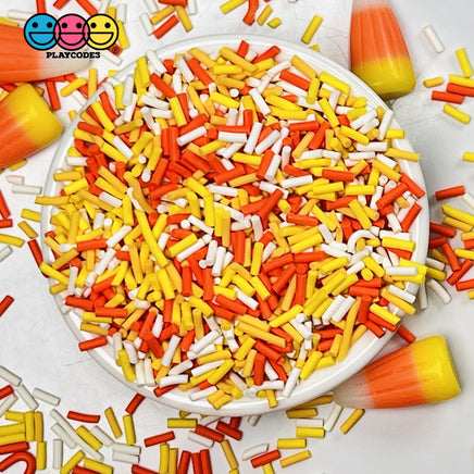 Candy Corn Mix Fake Clay Sprinkles Halloween Decoden Funfetti 5Mm Sprinkle