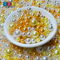 Candy Corn Pearl Acrylic Beads Mix – 10mm 8mm 6mm 4mm PLAYCODE3 LLC 20 grams Bead