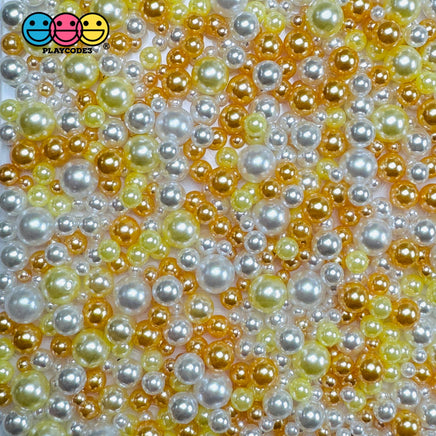 Candy Corn Pearl Acrylic Beads Mix – 10mm 8mm 6mm 4mm PLAYCODE3 LLC Bead