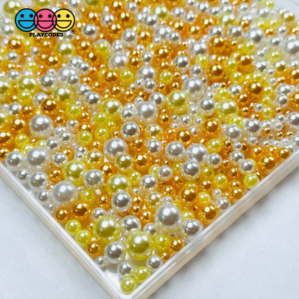 Candy Corn Pearl Acrylic Beads Mix – 10mm 8mm 6mm 4mm PLAYCODE3 LLC Bead